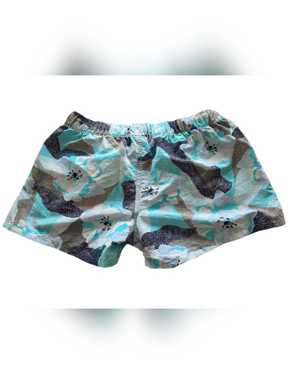 Patagonia Women's Barely Baggies In Hibiscus Turquoise Field Print Size Small - Picture 3 of 12